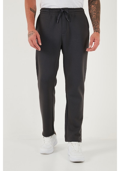 Buratti Pamuklu Regular Fit Normal Bel Şardonlu Erkek Eşofman Altı 5908040 Antrasit