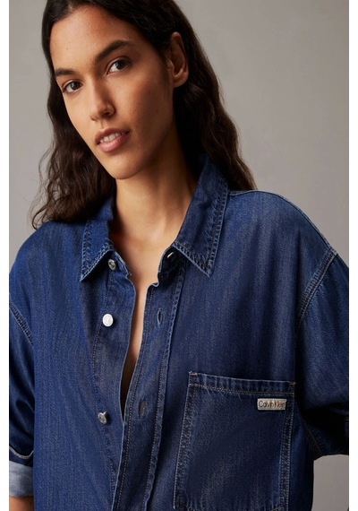 Calvin Klein Lyocell Belted Denım Shırt Dress Çok Renkli
