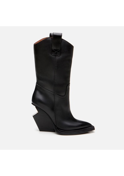 Hotiç Hakiki Deri Siyah Kadın Western Çizme 01boh296360a100 Siyah-black Siyah