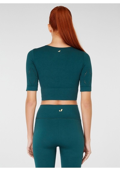 Jerf Naples Kısa Kol Crop Top Econyl Yeşil