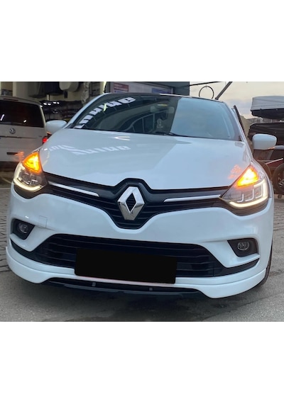 Renault Clio 4 2 Parça Ön Ek Karlık Abs Plastik Mat Siyah 2016 2018 2019 Makyajlı Kasa Karlık+bodykit+ek