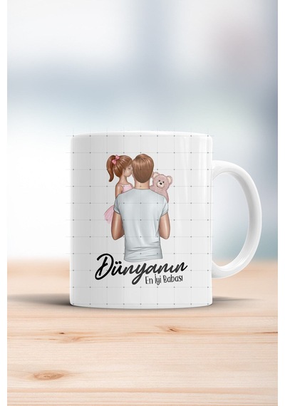 Dünyanın En Iyi Babası Tek Kız Kupa Bardak Beyaz