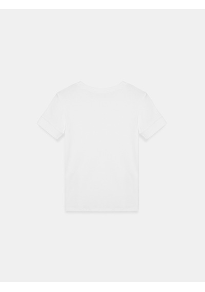 Dilvin 32637 Bisiklet Yaka T-shirt-beyaz
