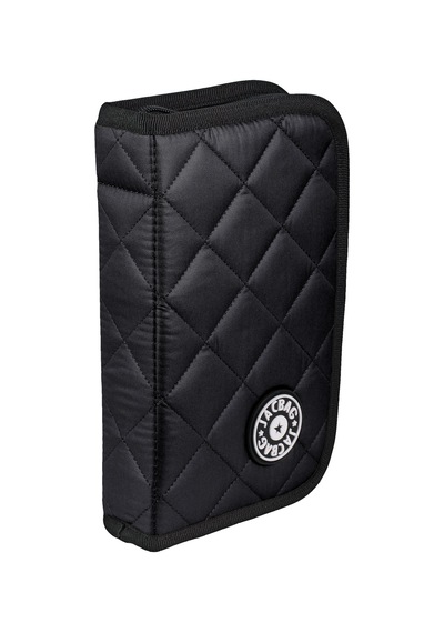 Jacbag Cover Soft-sert Kapaklı Ayraçlı Kapitone Kalem Kutusu Cover Soft-siyah renkli