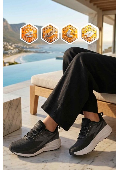 Walkway Flexion G Siyah-beyaz Memory Foam Unisex Spor Ayakkabı SİYAH-BEYAZ
