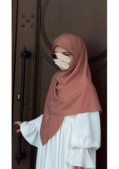 Qalortex Scarf Pamuklu Organik Modal Eşarp-soğan Kabuğu
