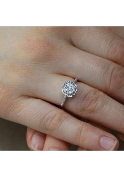 Lilarote 0.19 Ct Modern Tasarım Coronet Yüzük
