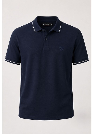 Classics Men Gewer Slim Fit Erkek Polo Yaka Kısa Kol Tişört 7680 Lacivert