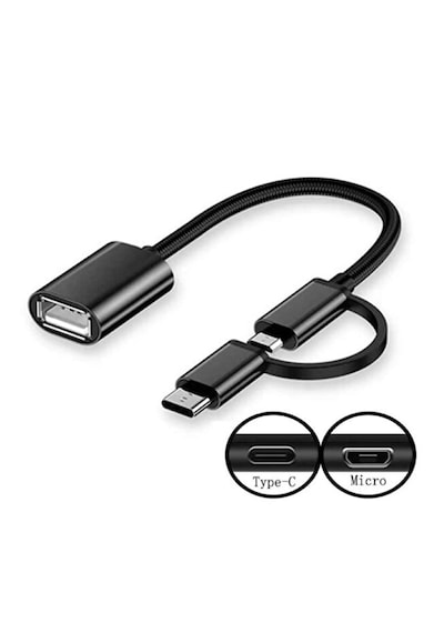 Tüm Cihazlar Akıllı Telefon Tablet Çoklayıcı 3'ü 1 Arada Otg Adaptör Usb 3.0+type-c + Micro Usb Hub