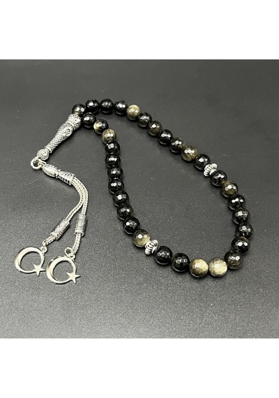 Yıldız Doğal Taş Golden Obsidyen 8mm 33lük Doğal Taş Tesbih