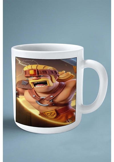 Clash Of Clans Mobil Oyun Baskılı Kupa Bardak Çift Taraflı Baskı Kişiye Özel Model 17 Çok Renkli