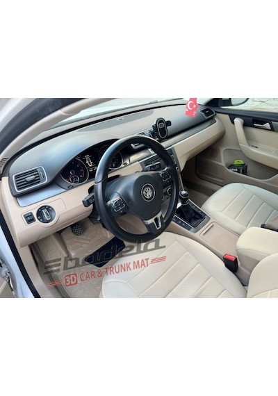 Volkswagen Passat B7 2011-2012 Arası 3d Kauçuk Havuzlu Bej Paspas