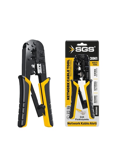 Sgs2065 Network Kablo Pensesi 3 İn 1 Kesme Sıyırma Sıkma