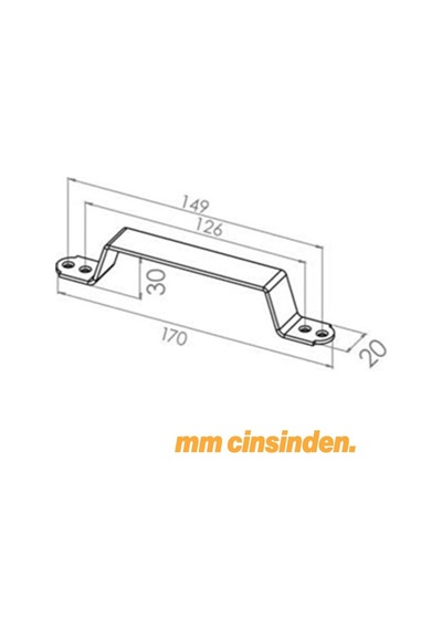 Mat Siyah Renk Metal El Tutamagı Çekme Kolu Kapı Tutma Kulbu 17 Cm Kulp Kapı Tutamağı Kulpu