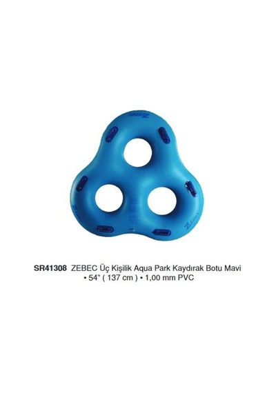 Zebec Üç Kişilik Aqua Park Kaydırak Botu Mavi