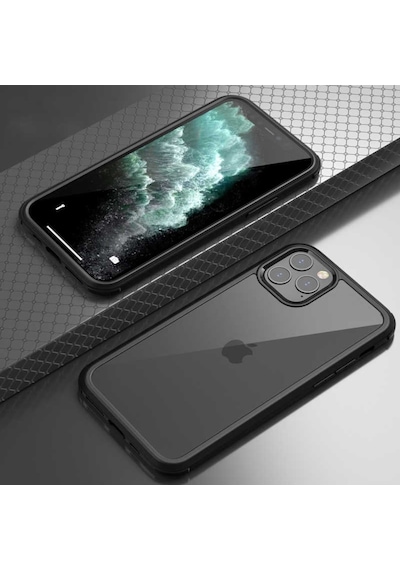 Apple Uyumlu  iPhone 11 Pro Max Kilif 360 Tam Koruma Ön Ve Arkasi Camli 495629592