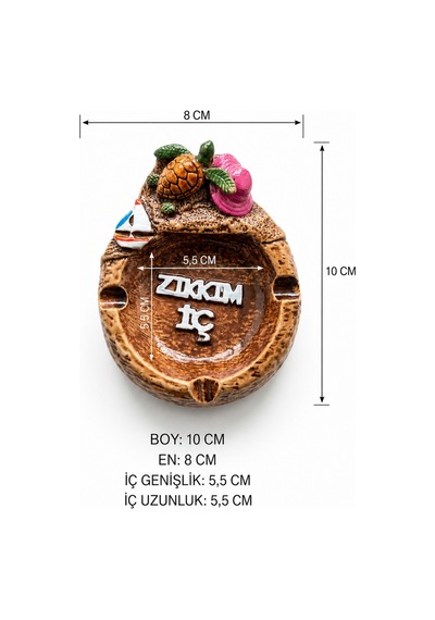 Oval Polyester Küllük Yelkenli Kaplumbağa Figürlü Zık-kım İç