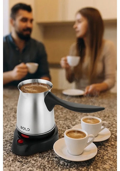 Bold Elektrikli Türk Kahve Pişirme Makinesi Inox Paslanmaz Çelik Cezve 4741