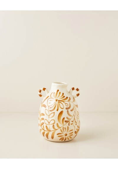 English Home Salina Seramik Vazo 24 Cm Krem-kahverengi