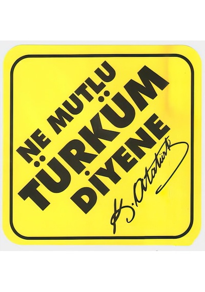 Ne Mutlu Türküm Diyene Sticker Yapıştırması