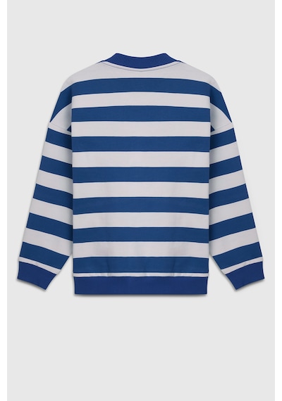 United Colors Of Benetton Erkek Çocuk Sweat Bntb23297 Mavi Çizgili Mavi Çizgili