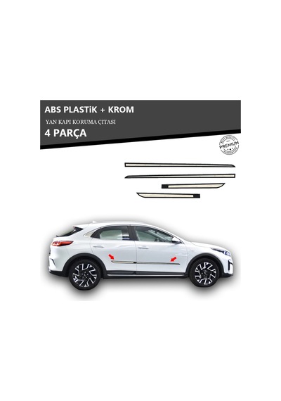 Kia Xceed Yan Kapı Koruma Çıtası Plastik + Krom Unvrslppkçt00003