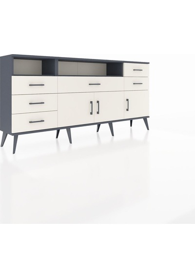 Arges Konsol 3 Raflı 6 Çekmeceli 3 Kapaklı 176x30x83 Antrasit-aytaşı/aytaşı Aytaşı/aytaşı Arges Konsol 3 Raflı 6 Çekmeceli 3 Kapaklı 176x30x83 Antrasit-aytaşı/aytaşı Aytaşı/aytaşı