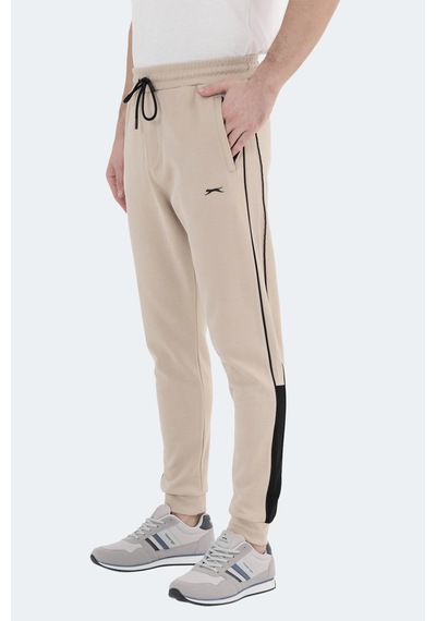 Slazenger Valary 2 Li Set Erkek Eşofman Altı Bej - Koyu Gri
