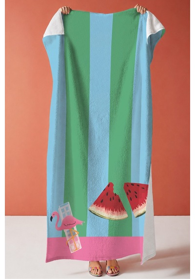 Karpuz Flamingo Çizgili Çocuk Plaj Havlusu-tropikal Modern Pembe Mavi Hızlı Kuruyan Mikrofiber Havlu Yağmur Zeytin Karpuz Flamingo Çizgili Çocuk Plaj Havlusu-tropikal Modern Pembe Mavi Hızlı Kuruyan Mikrofiber Havlu Yağmur Zeytin