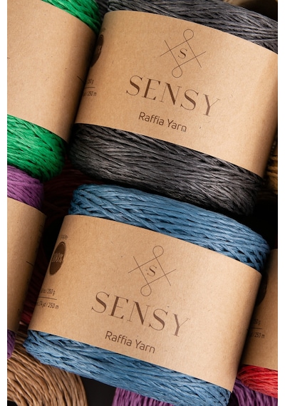 Sensy Premium 250 Gr Doğal Kağıt Ip, Hasır Kağıt Iplik, Rafya, Çanta, Supla, Şapka Ipi, 250m Kırmızı