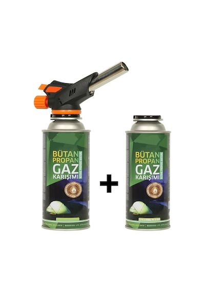 Mobee 2 Adet Kamp Gazı + Pürmüz Başlığı Set Yeşil