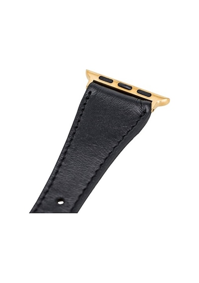 Bouletta Watch Uyumlu Deri Kordon 38-40-41Mm Roma Rst1 Siya