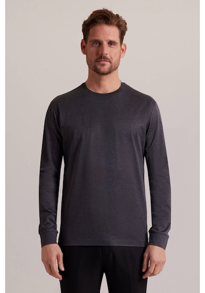 Ysf Erkek Gri Bisiklet Yaka Sweatshirt