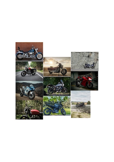 Motosiklet Temalı Poster Duvar Kağıdı Seti