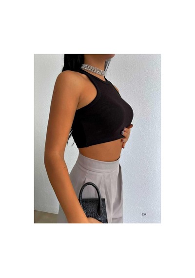 Ckm Moda Costa Yüksek Kalite Sade Kadın Bluz Siyah Siyah