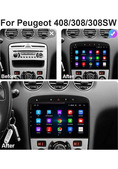 Exvol Peugeot 308-408 Android Multimedya 2gb-32gb Carplay 9 İnc Exvol Peugeot 308-408 Android Multimedya 2gb-32gb Carplay 9 İnc