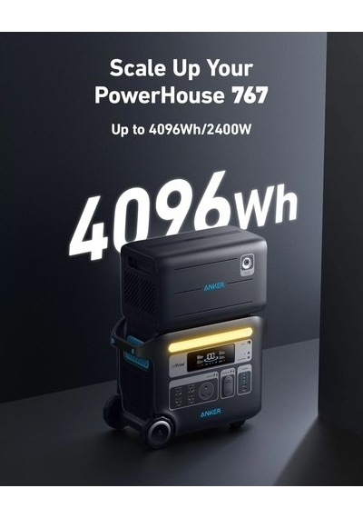 Anker Powerhouse 760 Ek Taşınabilir Güç Kaynağı 2048wh 2400w - 767 İle Uyumlu Ek Batarya - A1780 Anker Türkiye Garantili