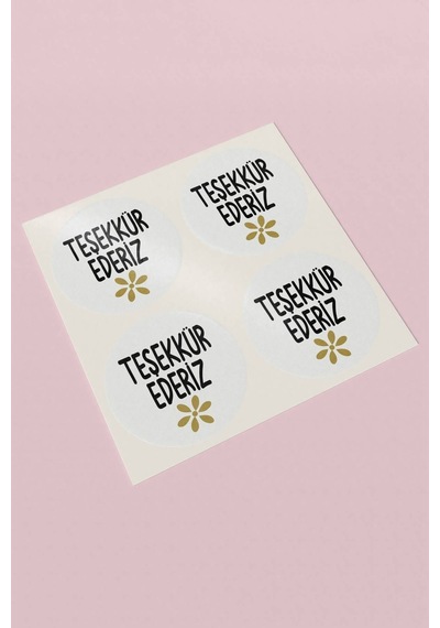 Teşekkür Ederiz Kargo Paketleme Sticker 3x3cm St2147 Çok Renkli