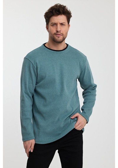 Alexandergardı Bisiklet Yaka Garnili Sweatshirt E22-72300 001
