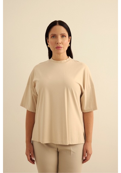 Aker Basic Rayon T-shırt Taş Taş