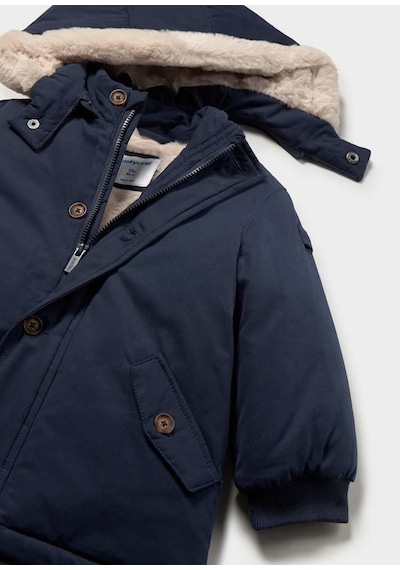 Mayoral Kışlık Erkek Bebek Kapşonlu Parka Mont Mavi 18 Ay-3 Yaş-2899