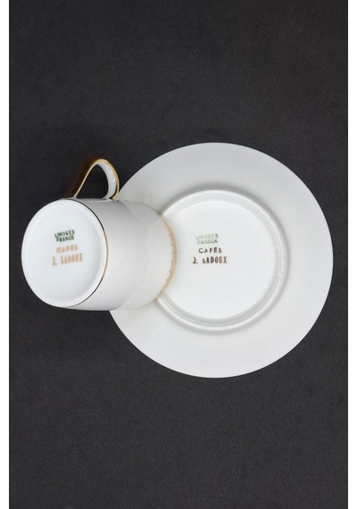 Cafes J Ladoux Fransız Porselen Kahve Fincanı 80 Ml Kahverengi