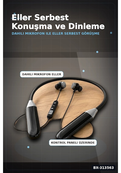 Bay Boyun Bantli Bluetooth 5.0 Kulaklik Mikrofonlu Kablosuz Kulak Ici Muzik Ve Gorusme Bx-313563 Najmaddin