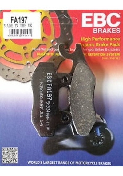 Yamaha Ybr 250 Ön Fren Balatası Ebc Fa197 Balata