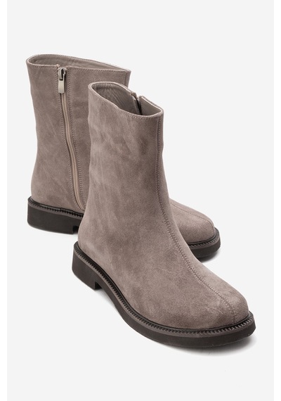 Luvishoes Lucano Vizon Süet Hakiki Deri Kadın Bot Vizon