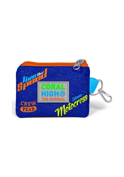 Coral High Sarı Motorsiklet Desenli Bozuk Para Çantası - Erkek Çocuk Çok Renkli