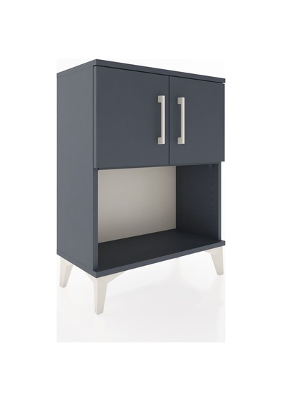 Arges Komodin 2 Raflı 2 Çekmeceli 2 Kapaklı 60x30x80 Antrasit... Antrasit