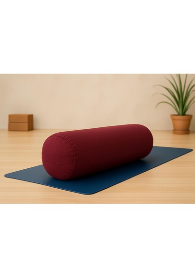 Bolster Minderi - Silindir Yoga Yastığı - Sosis Yastık Bordo