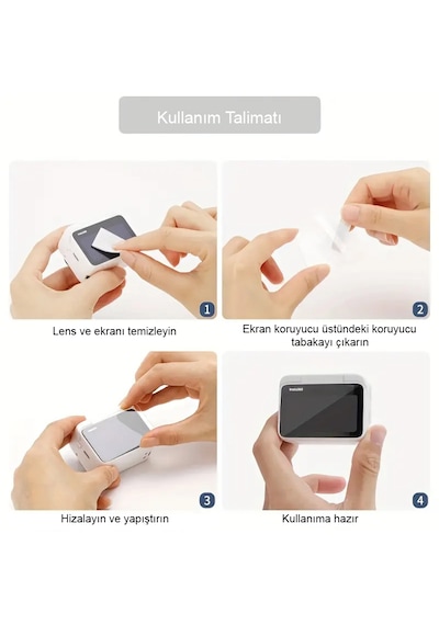Teknoroket Insta360 Go Ultra Temperli Cam Ekran Koruyucu 9h 2 Parça: Arka Ekran + Lens Şeffaf