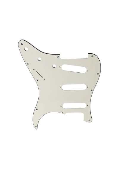 Stratocaster St Kasa Elektro Gitar Pickguard 3 Katmanlı 11 Delikli Düz Beyaz